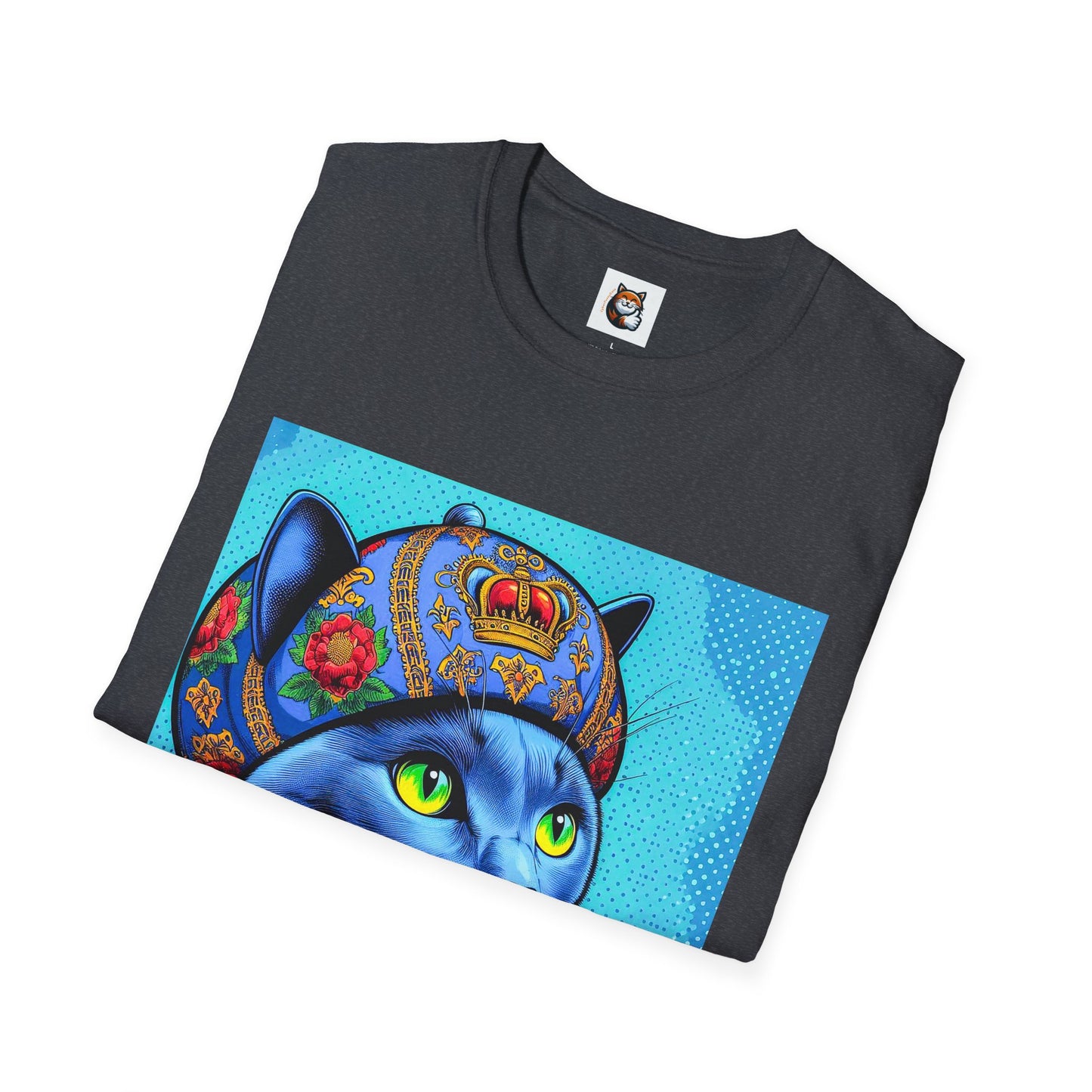 Russian Blue Cat Unisex Softstyle T-Shirt