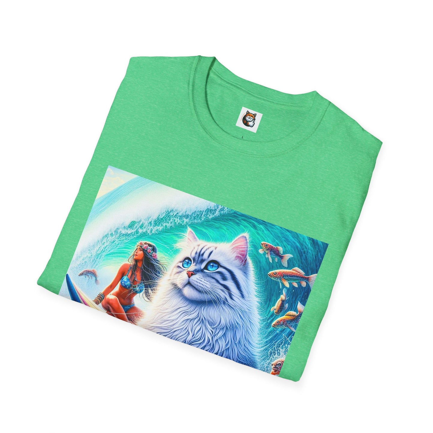 Siberian Cat surfs up shirt