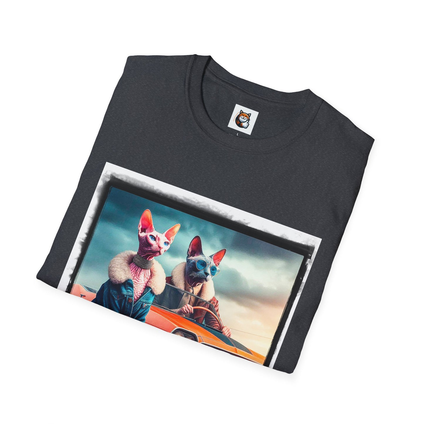 Wacky Cornish Rex Cat Unisex Softstyle T-Shirt