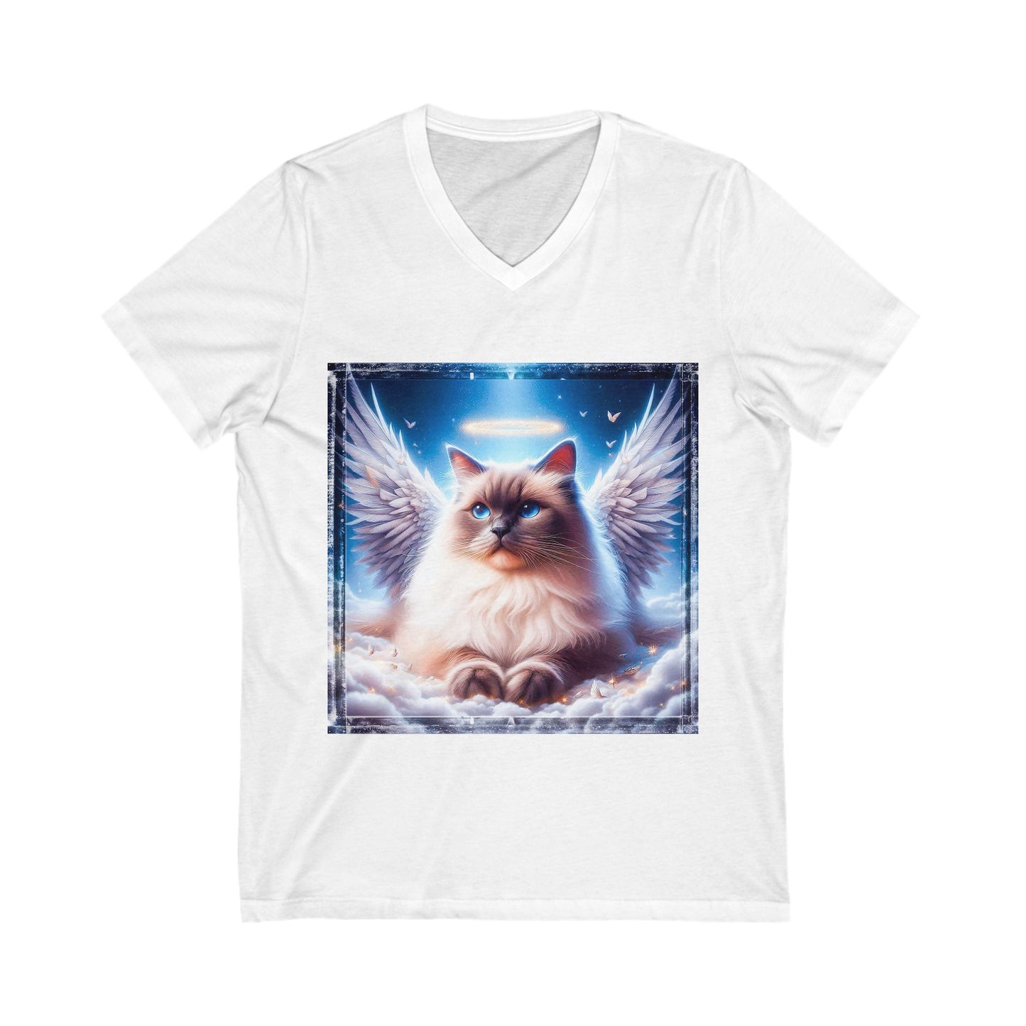 Birman heaven Jersey Short Sleeve V-Neck Tee