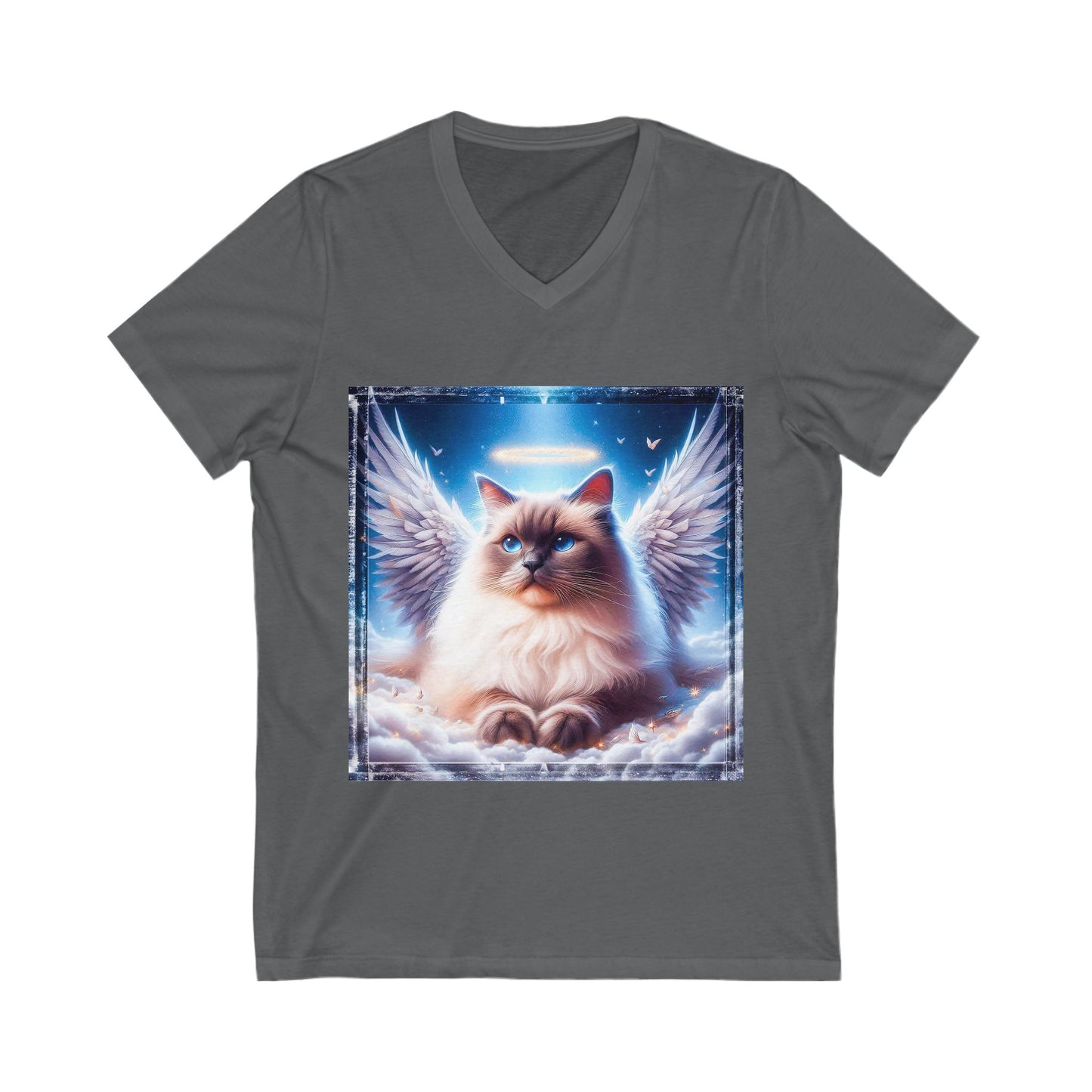 Birman heaven Jersey Short Sleeve V-Neck Tee