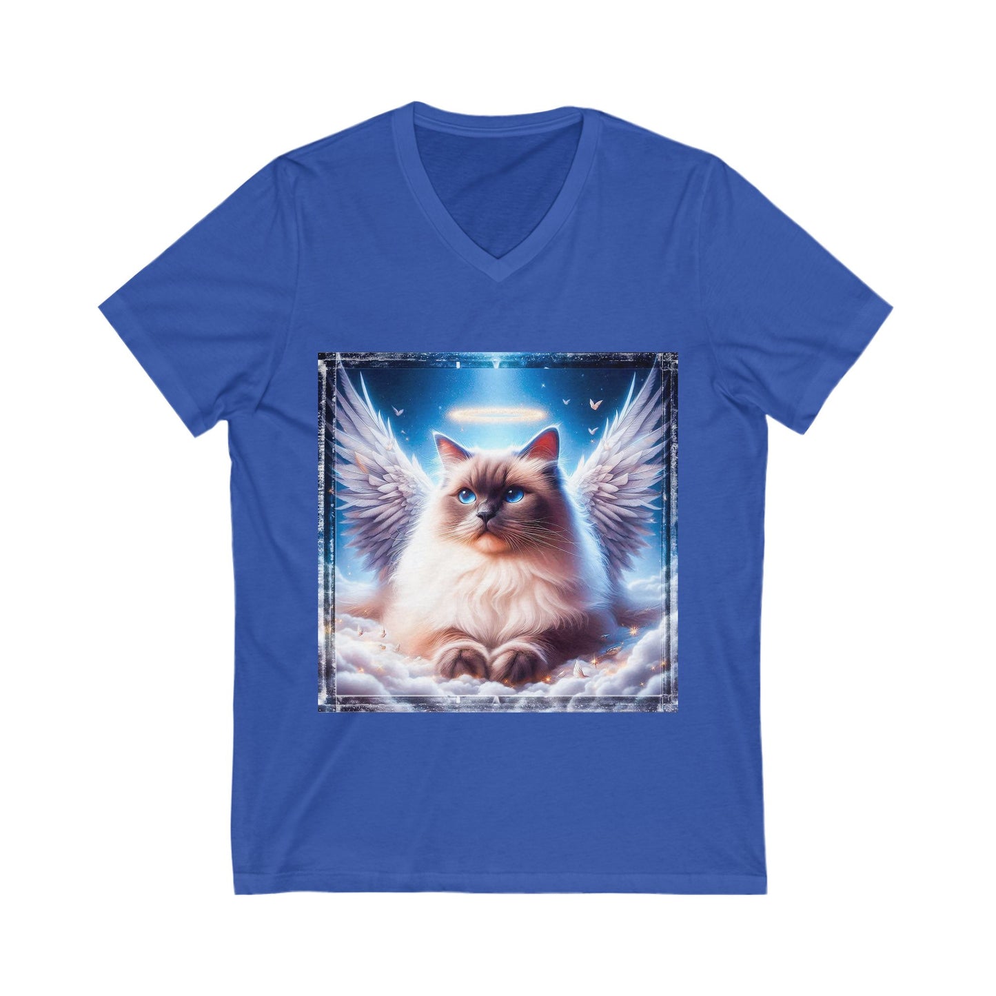 Birman heaven Jersey Short Sleeve V-Neck Tee