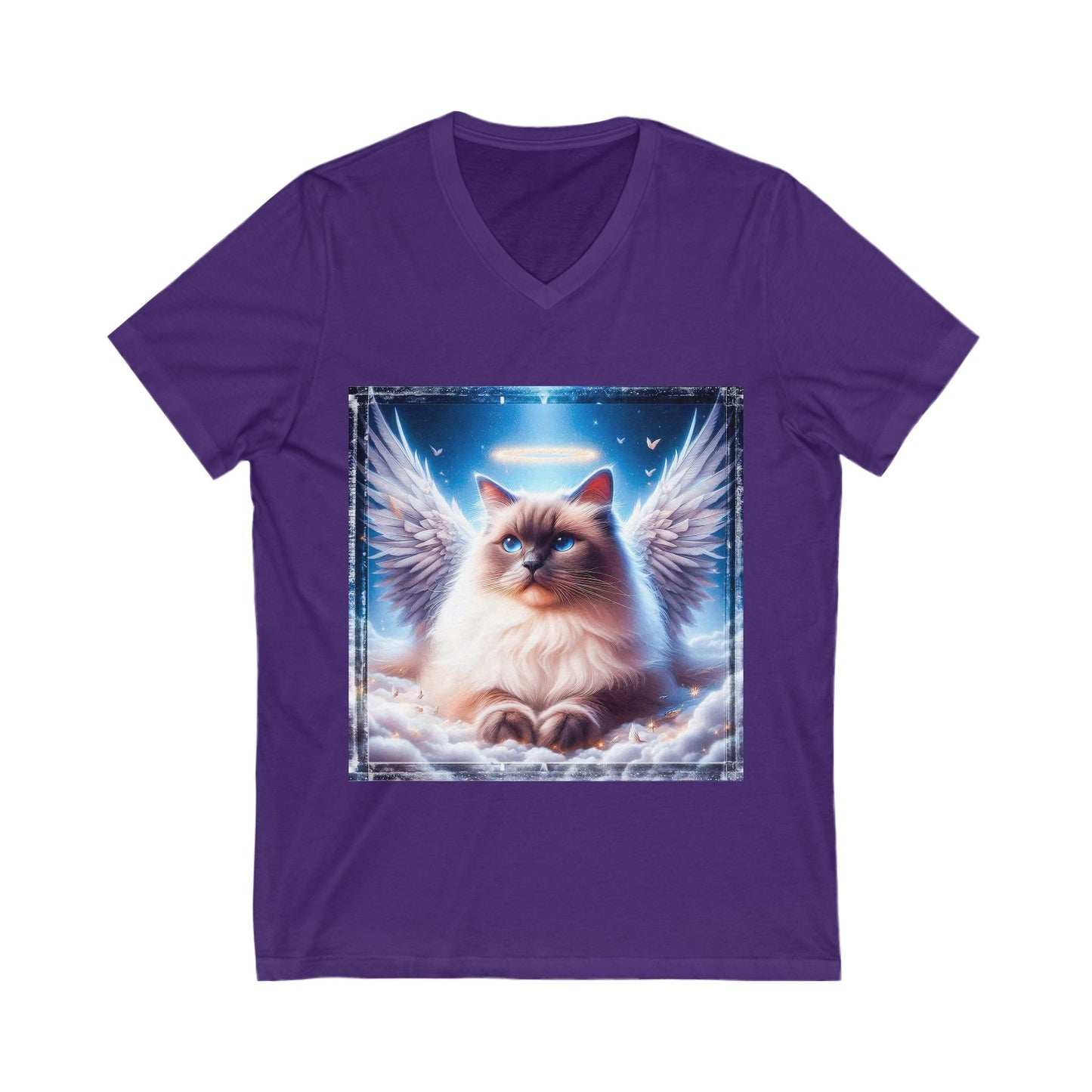 Birman heaven Jersey Short Sleeve V-Neck Tee
