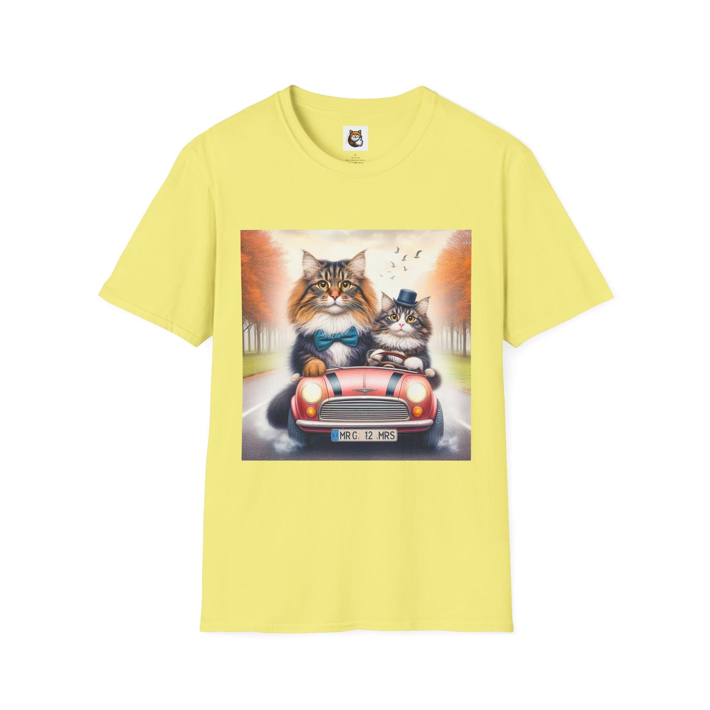 Wacky Norwegian Forest Cat Unisex Softstyle T-Shirt