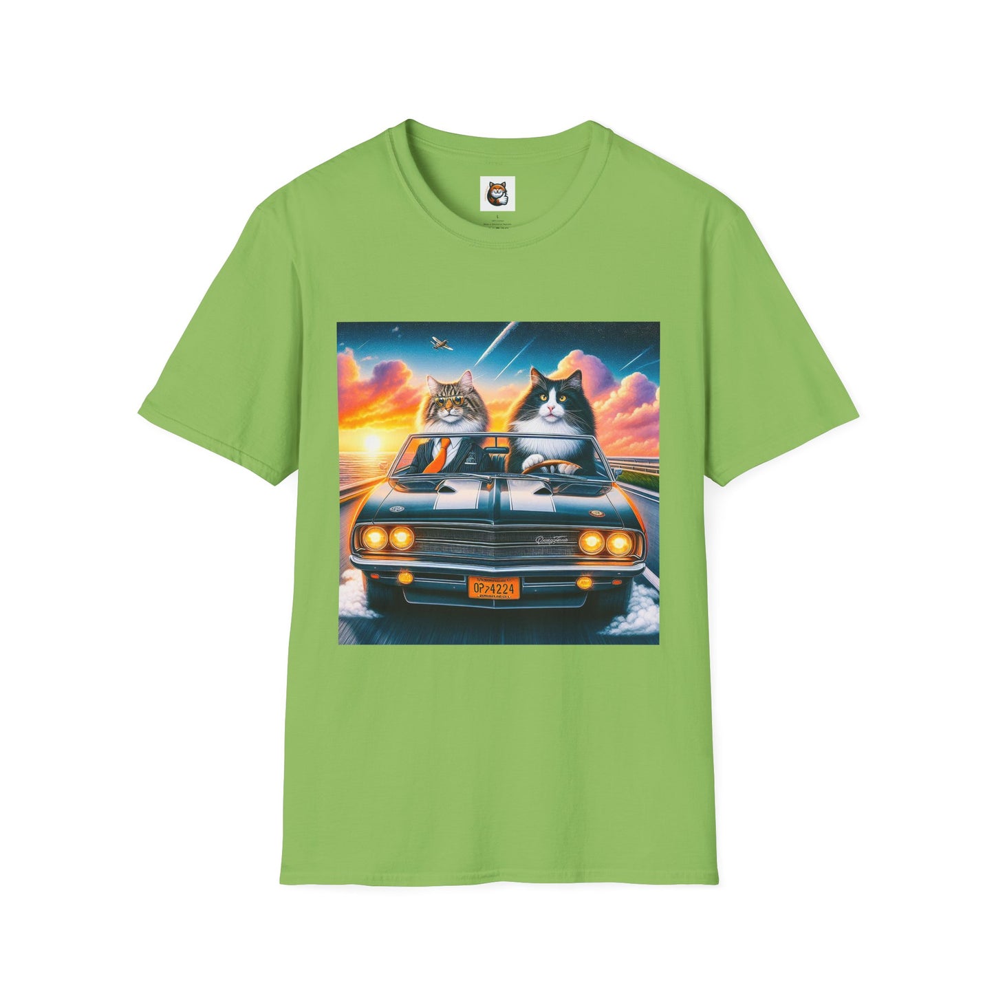 Wacky Norwegian Forest Cat Unisex Softstyle T-Shirt