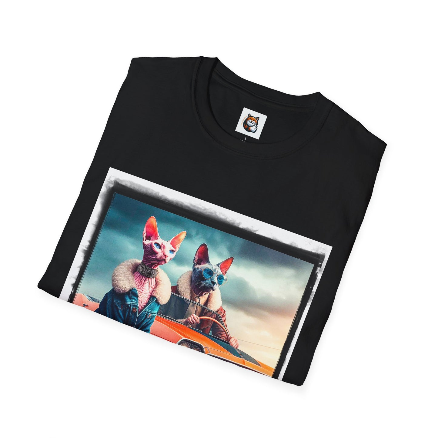 Wacky Cornish Rex Cat Unisex Softstyle T-Shirt