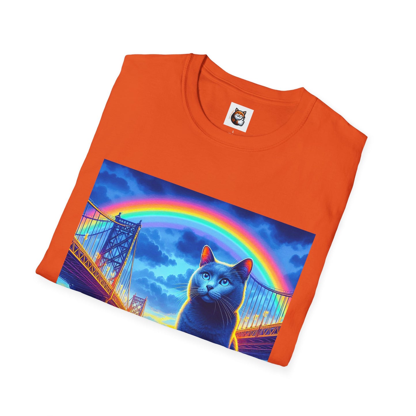 Russian Blue Cat Unisex Softstyle T-Shirt