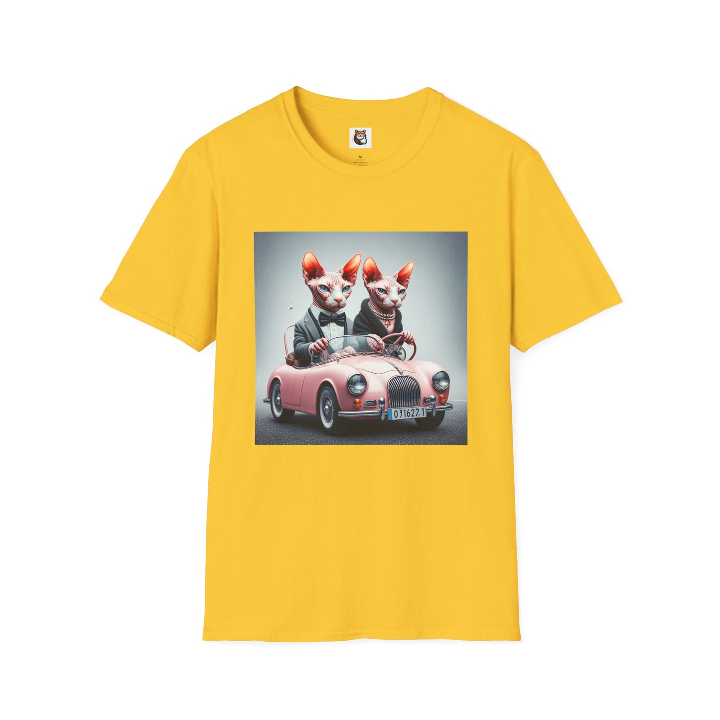 Wacky Sphynx Cat pink car