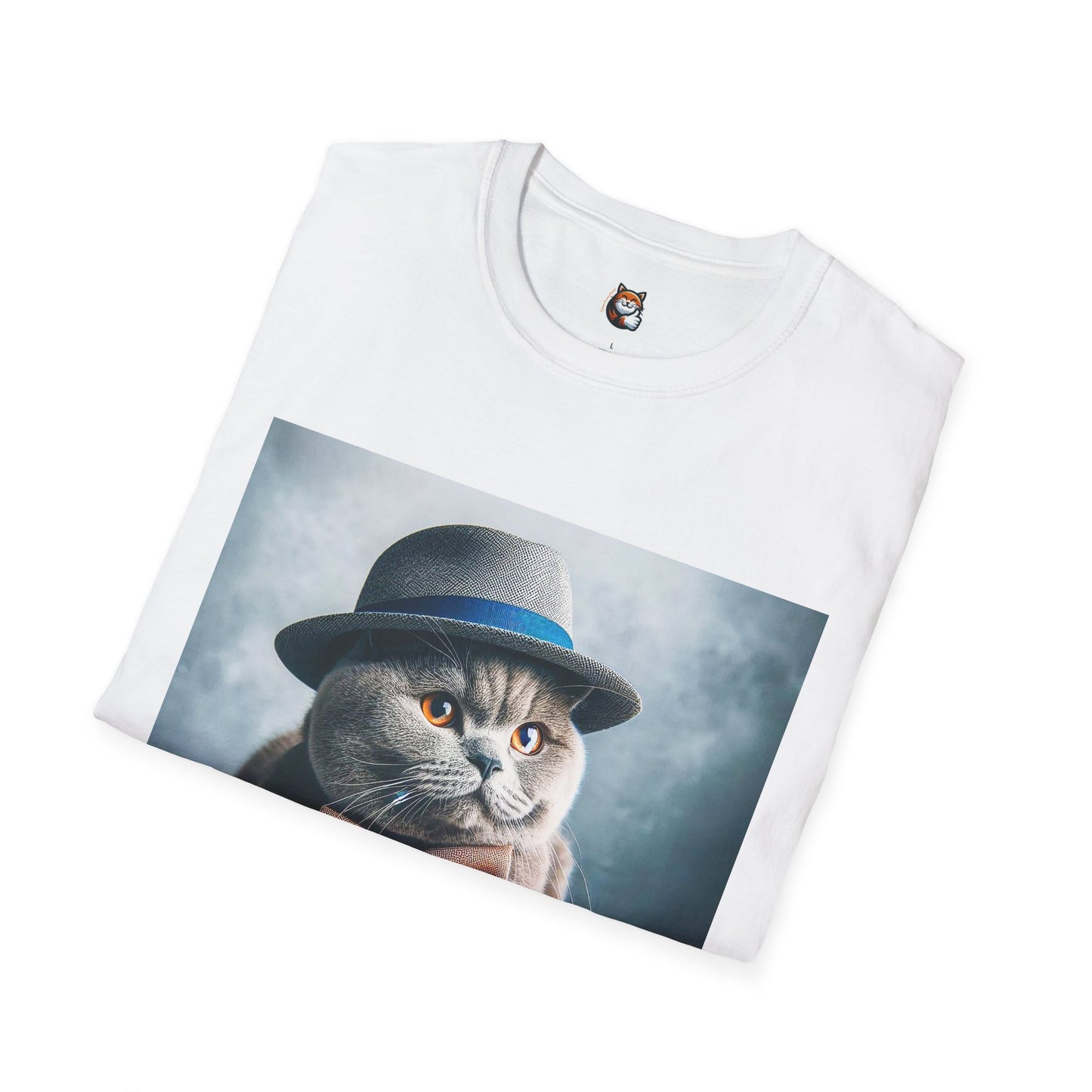 British Shorthair hat and bow Softstyle T-Shirt