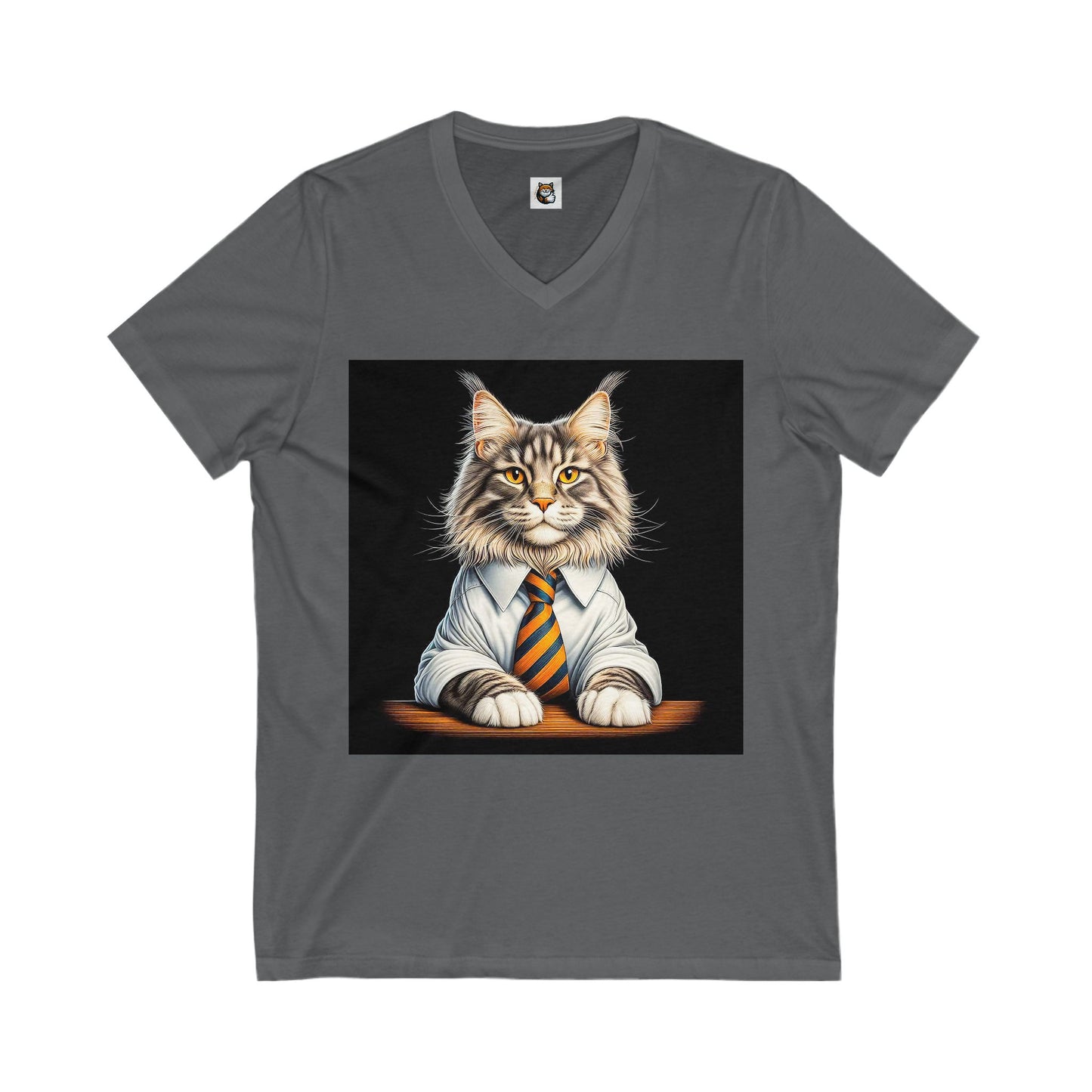 Maine Coon Unisex Jersey Short Sleeve V-Neck Tee