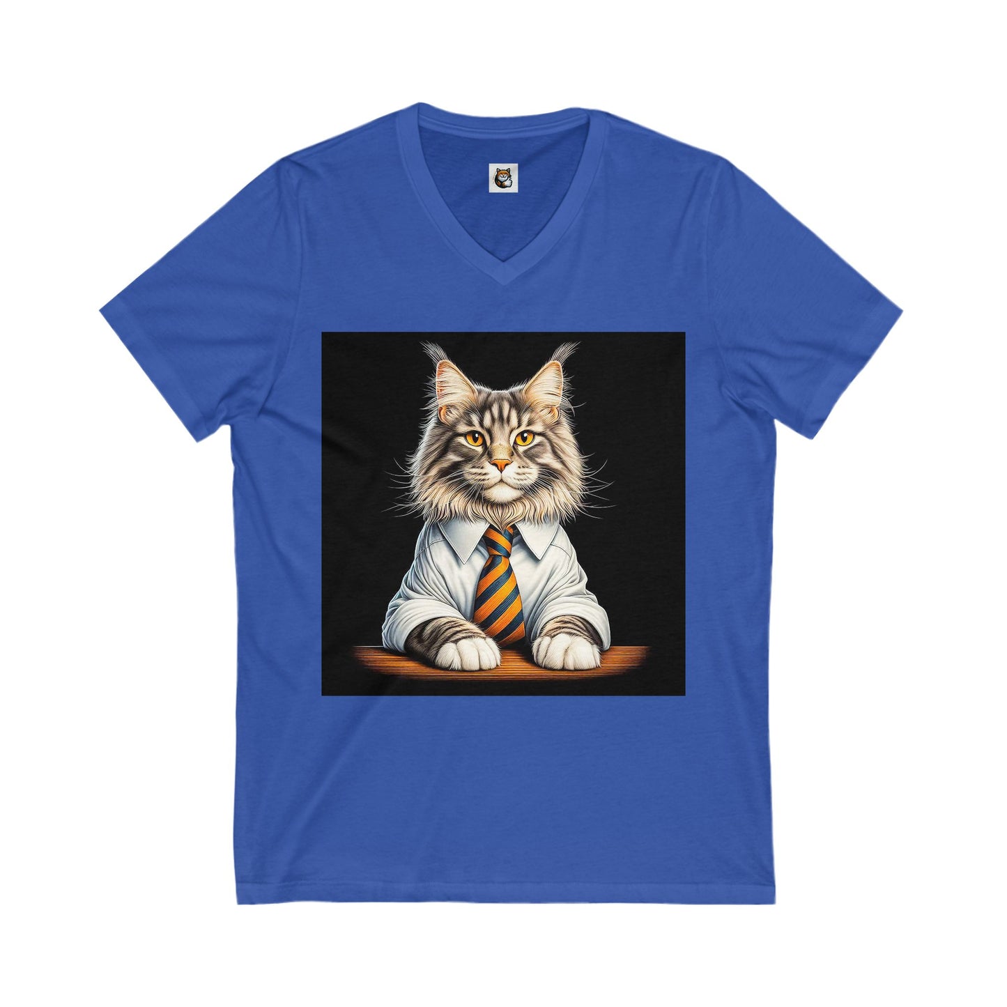 Maine Coon Unisex Jersey Short Sleeve V-Neck Tee