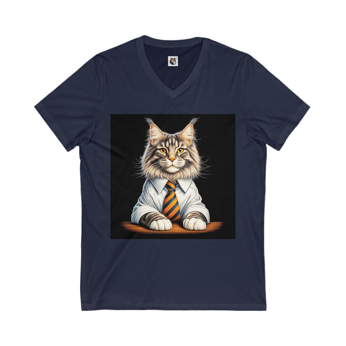 Maine Coon Unisex Jersey Short Sleeve V-Neck Tee