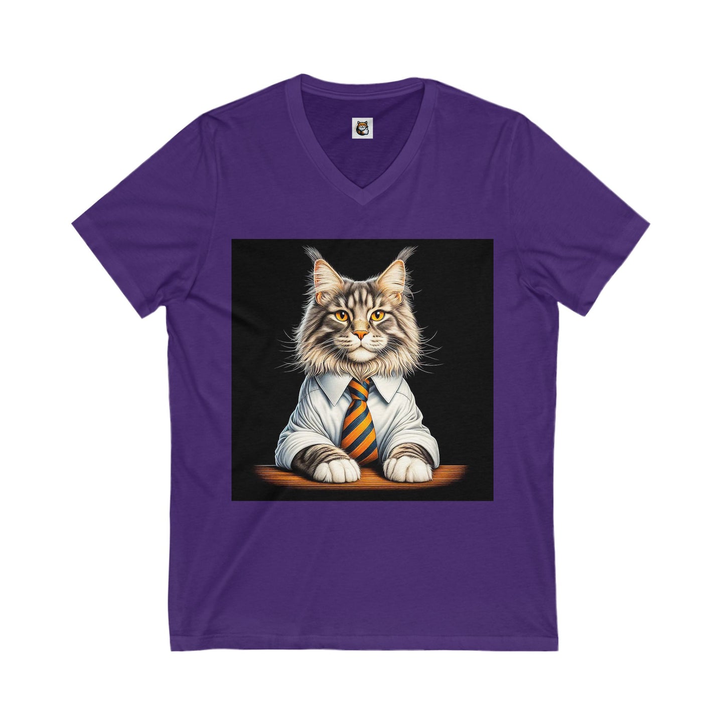 Maine Coon Unisex Jersey Short Sleeve V-Neck Tee