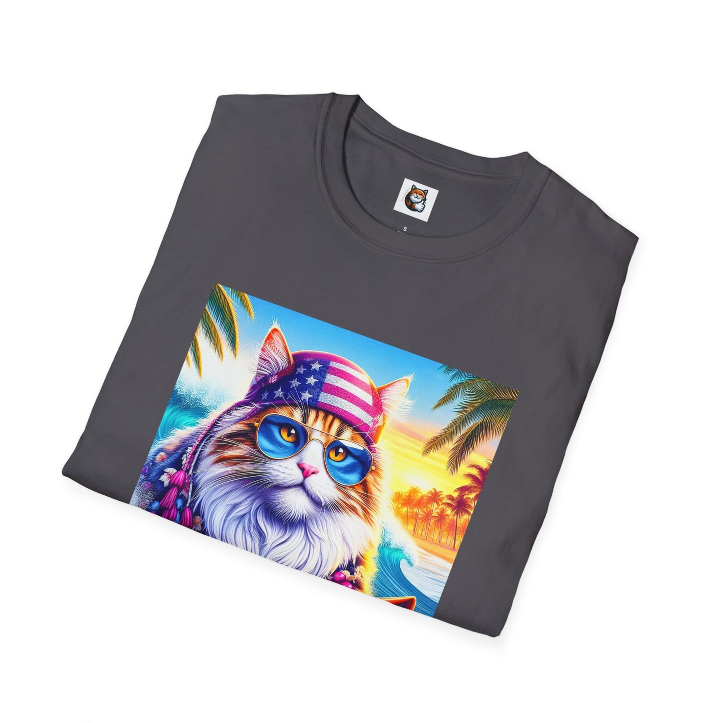 Siberian Cat American surfer