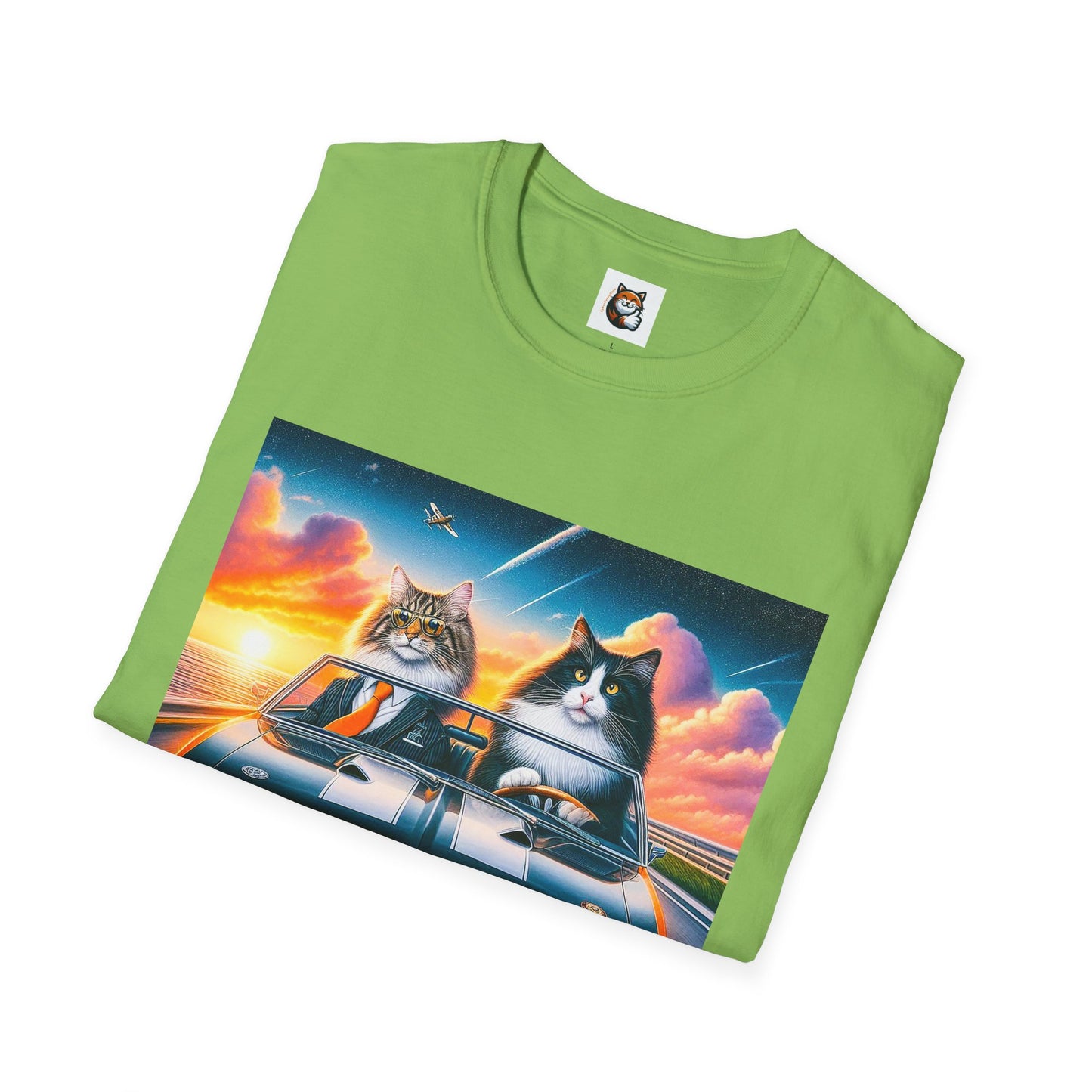 Wacky Norwegian Forest Cat Unisex Softstyle T-Shirt