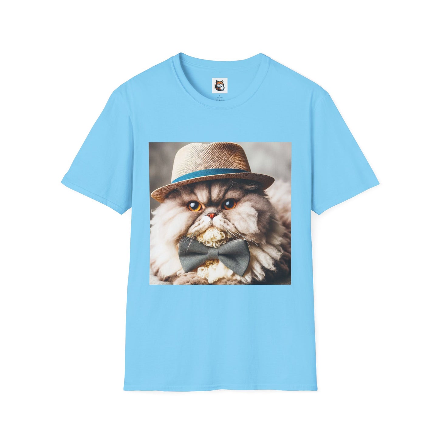 Selkirk Rex Cat T-Shirt top hat and bow tie