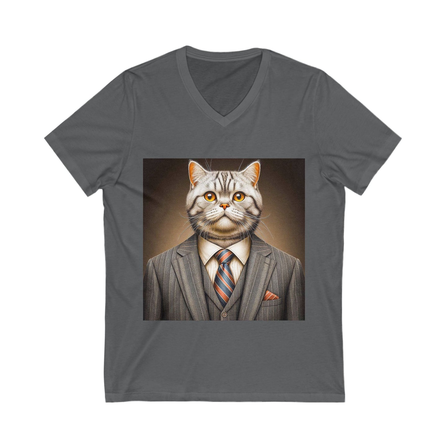 American Shorthair business professionals Jersey Short Sleeve V-Neck Tee