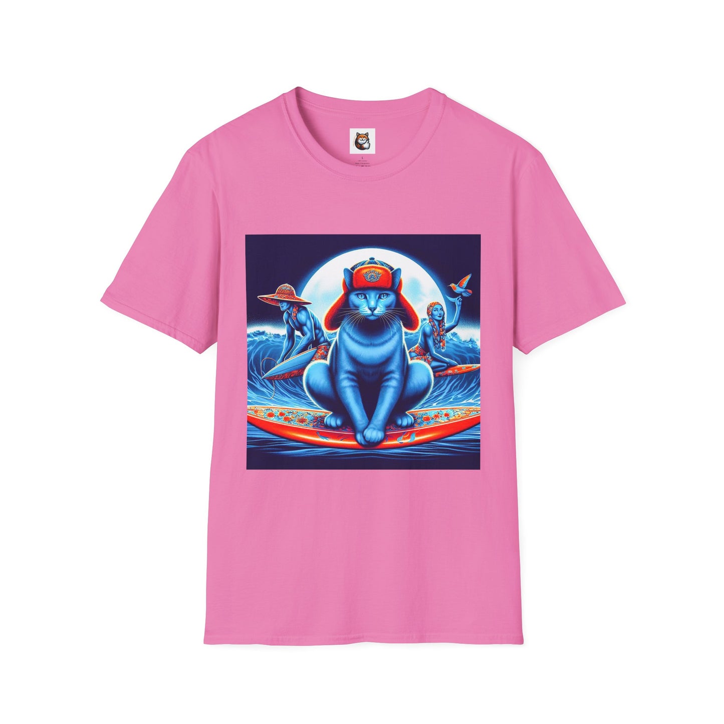 Russian Blue Cat Unisex Softstyle T-Shirt