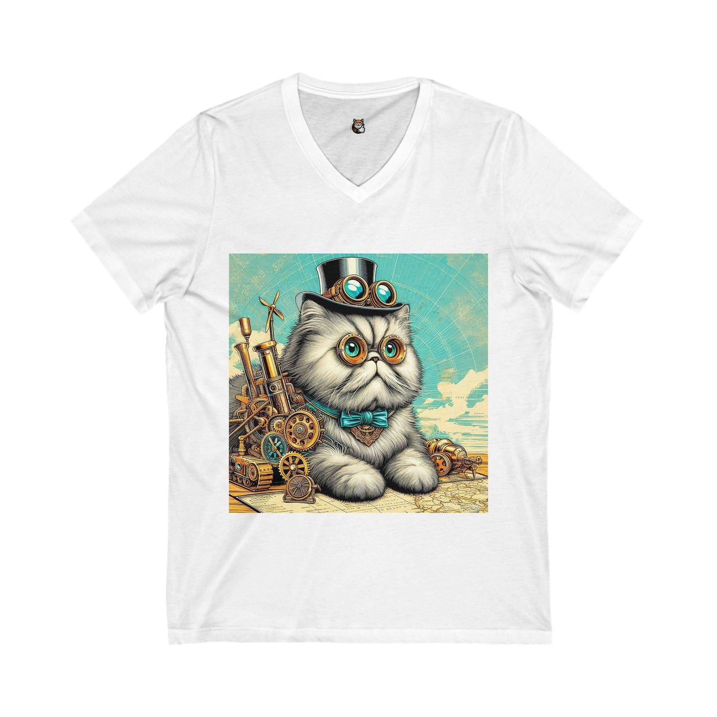 - Selkirk Rex Design steam punk V-Neck