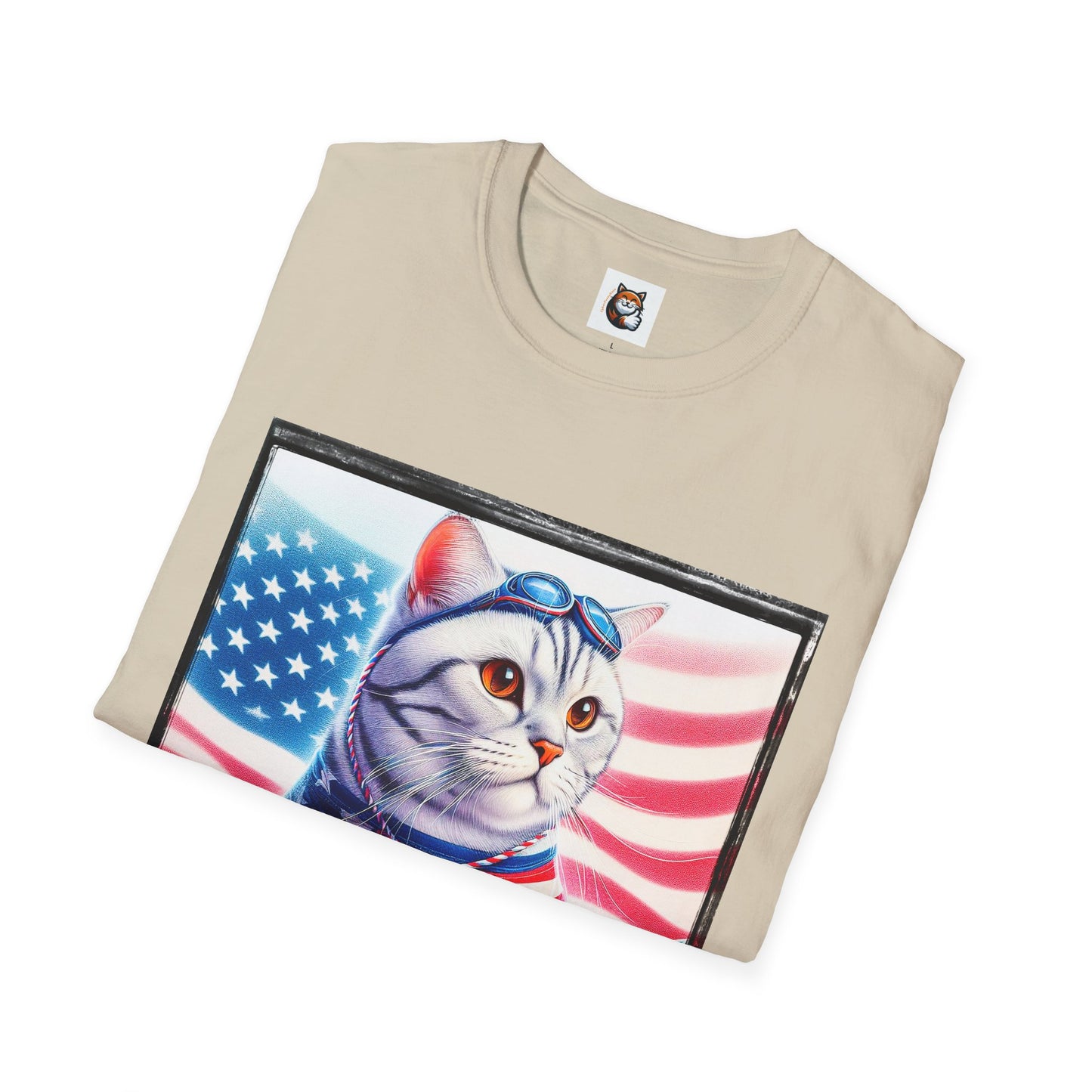American Shorthair americsn flag Softstyle T-Shirt