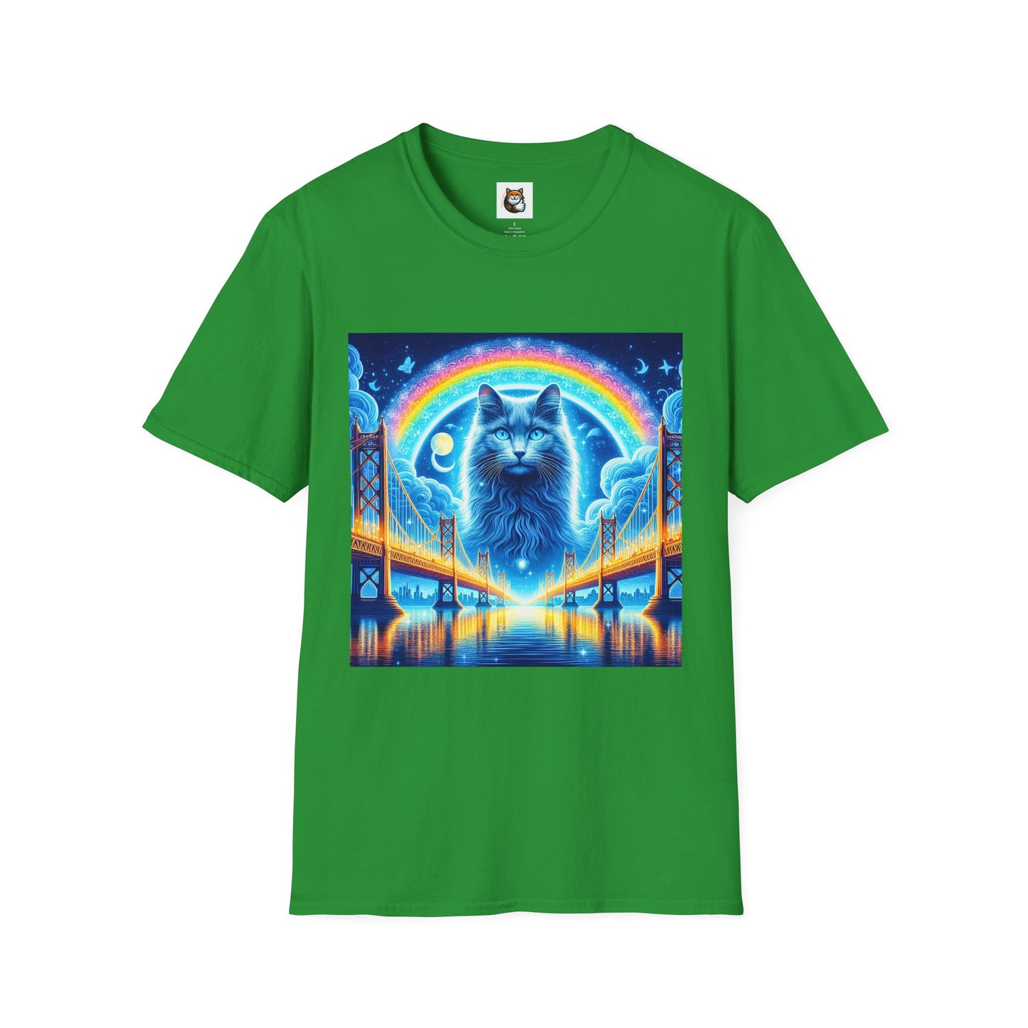 Russian Blue Cat rainbow T-Shirt