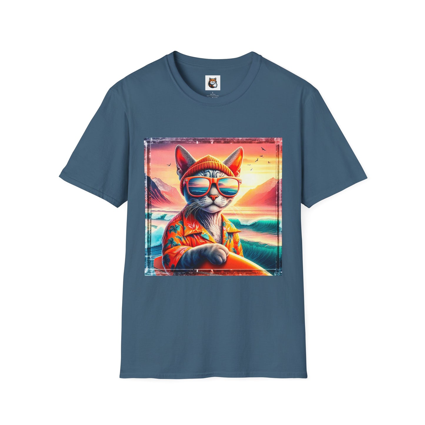 Devon Rex Cat Unisex Softstyle T-Shirt