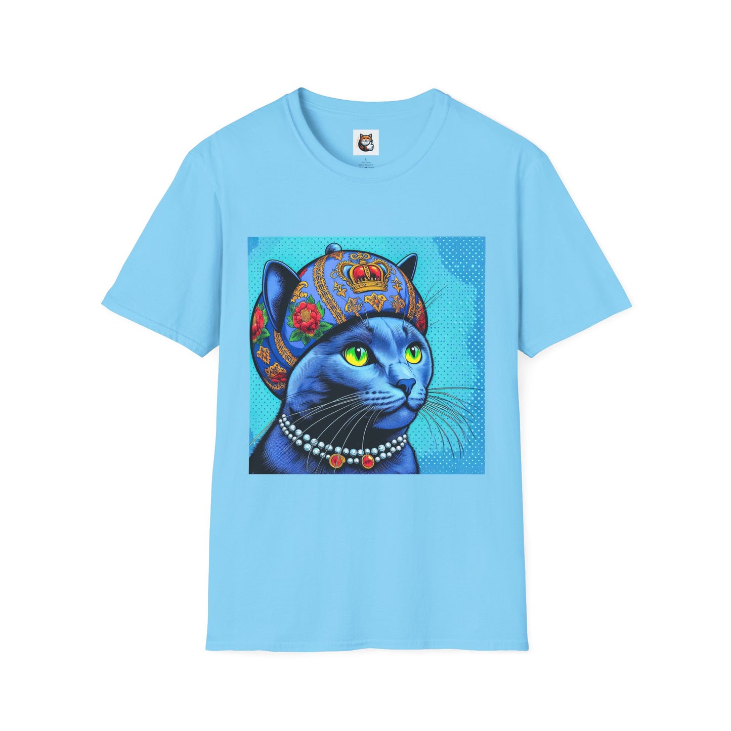 Russian Blue Cat Unisex Softstyle T-Shirt