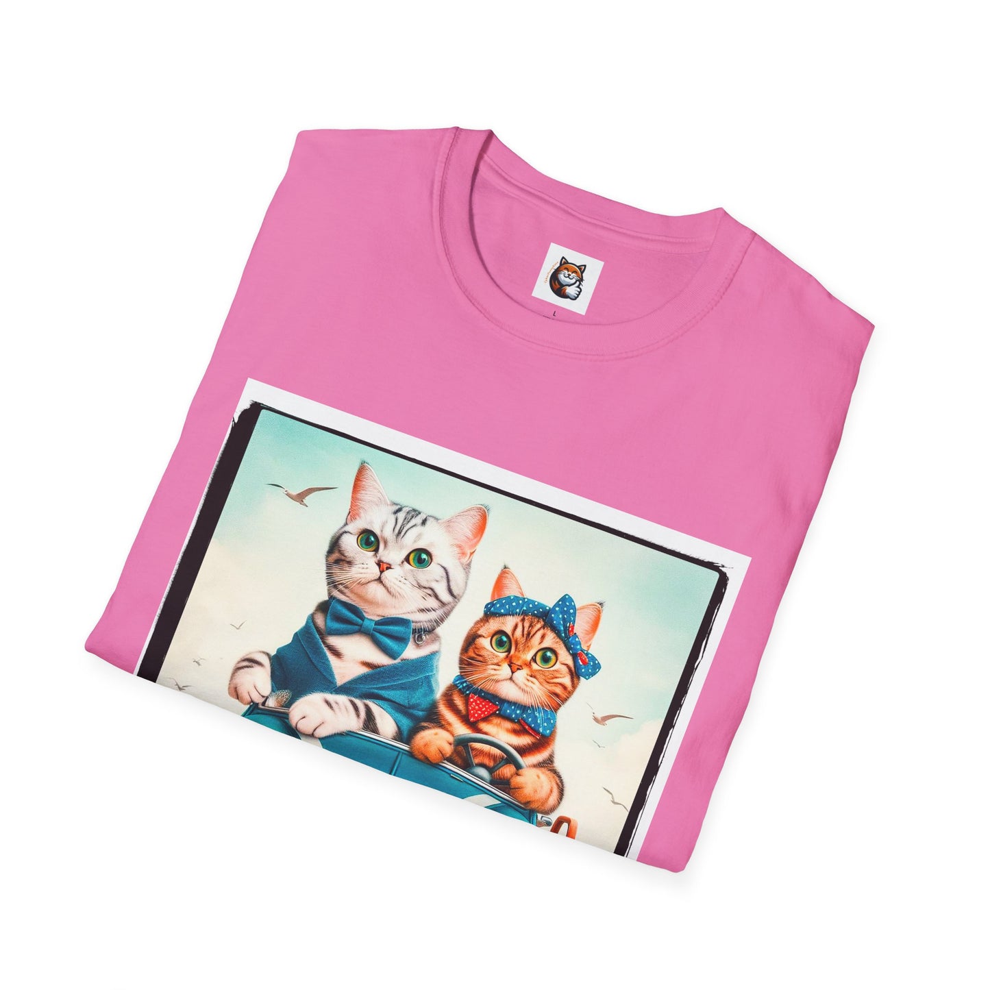 American Shorthair couple driving Softstyle T-Shirt
