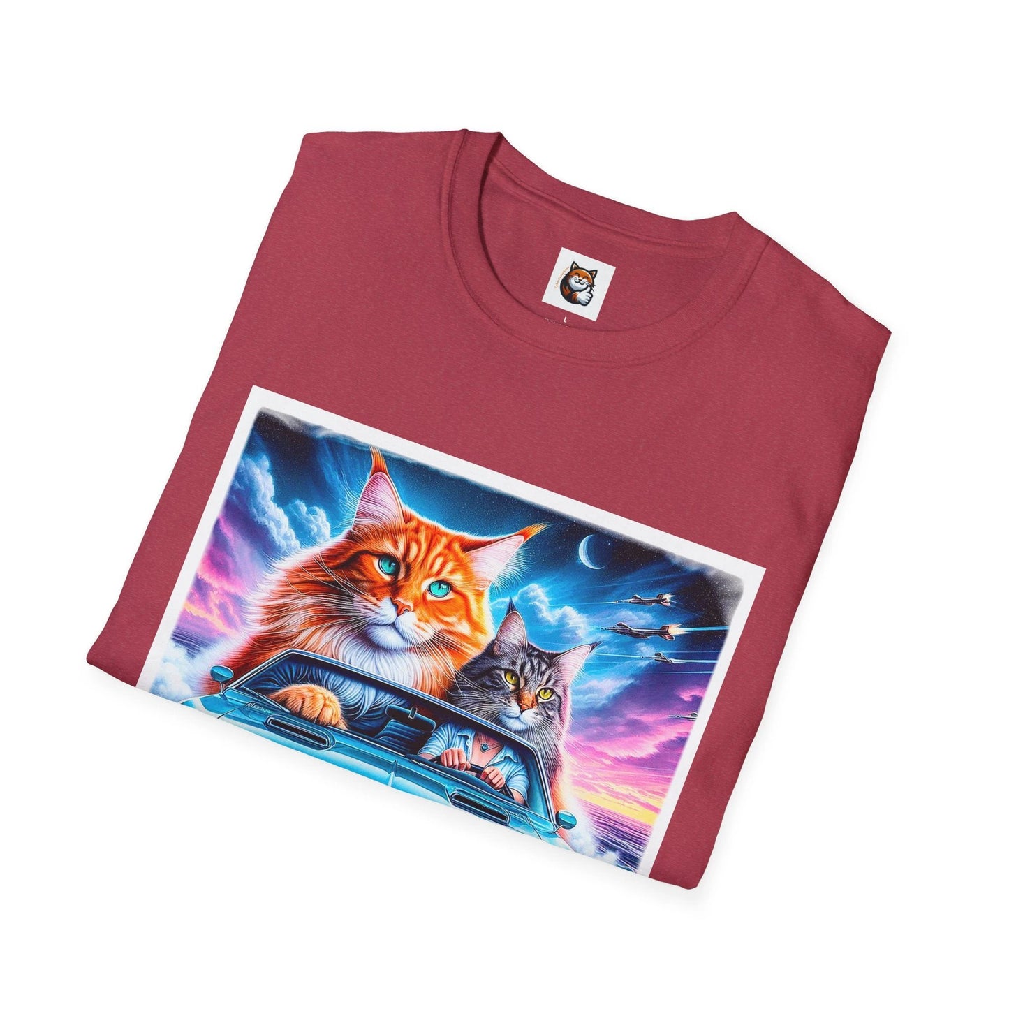 Wacky Maine Coon Unisex Softstyle T-Shirt by Printify
