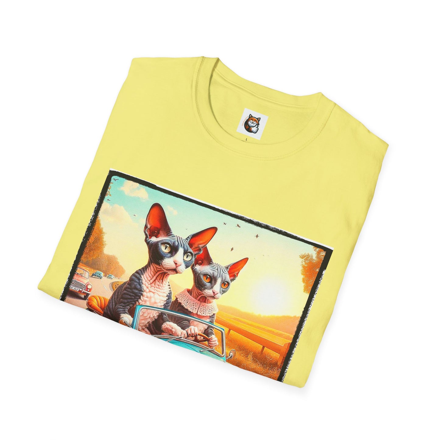 Wacky Cornish Rex Cat tiny car T-Shirt
