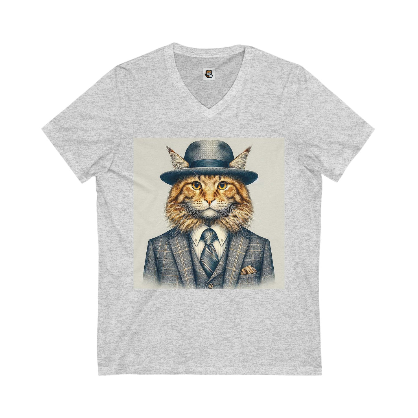 Maine Coon Unisex Jersey Short Sleeve V-Neck Tee