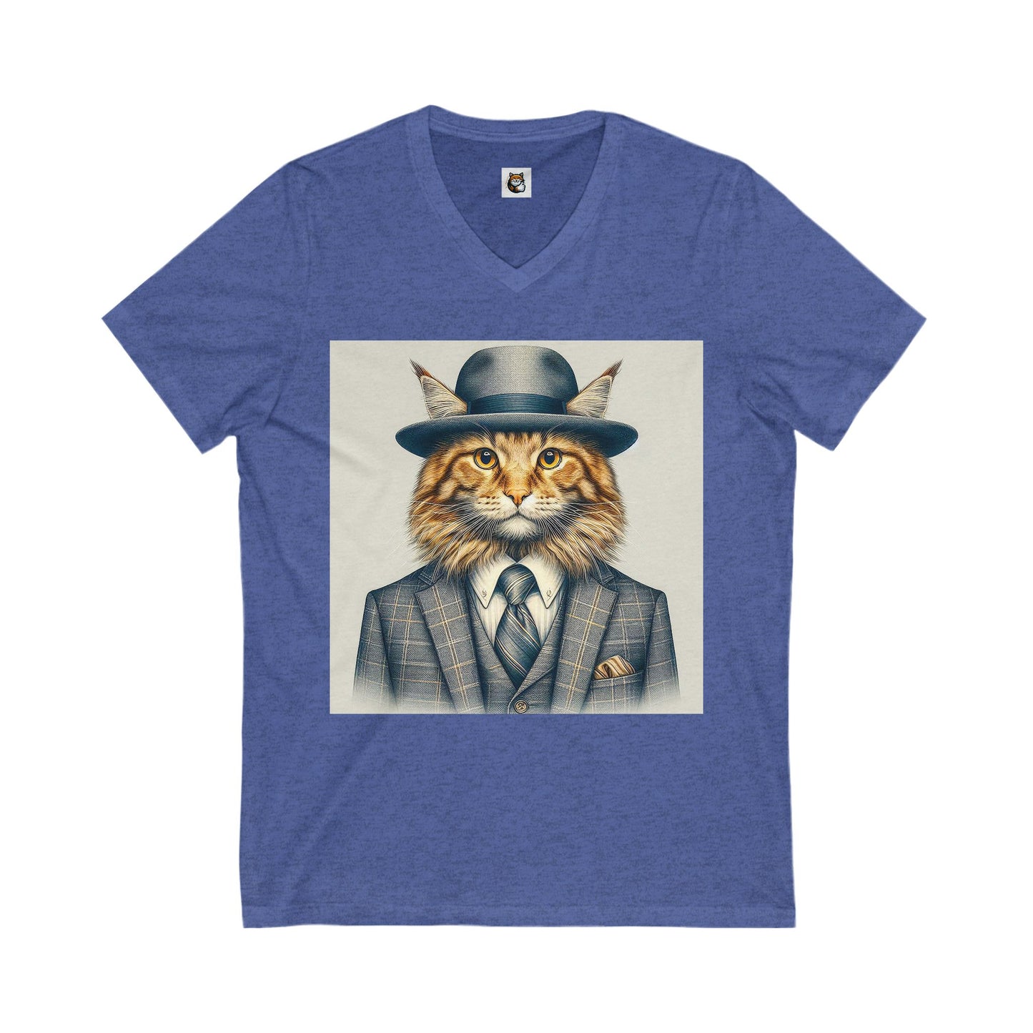 Maine Coon Unisex Jersey Short Sleeve V-Neck Tee