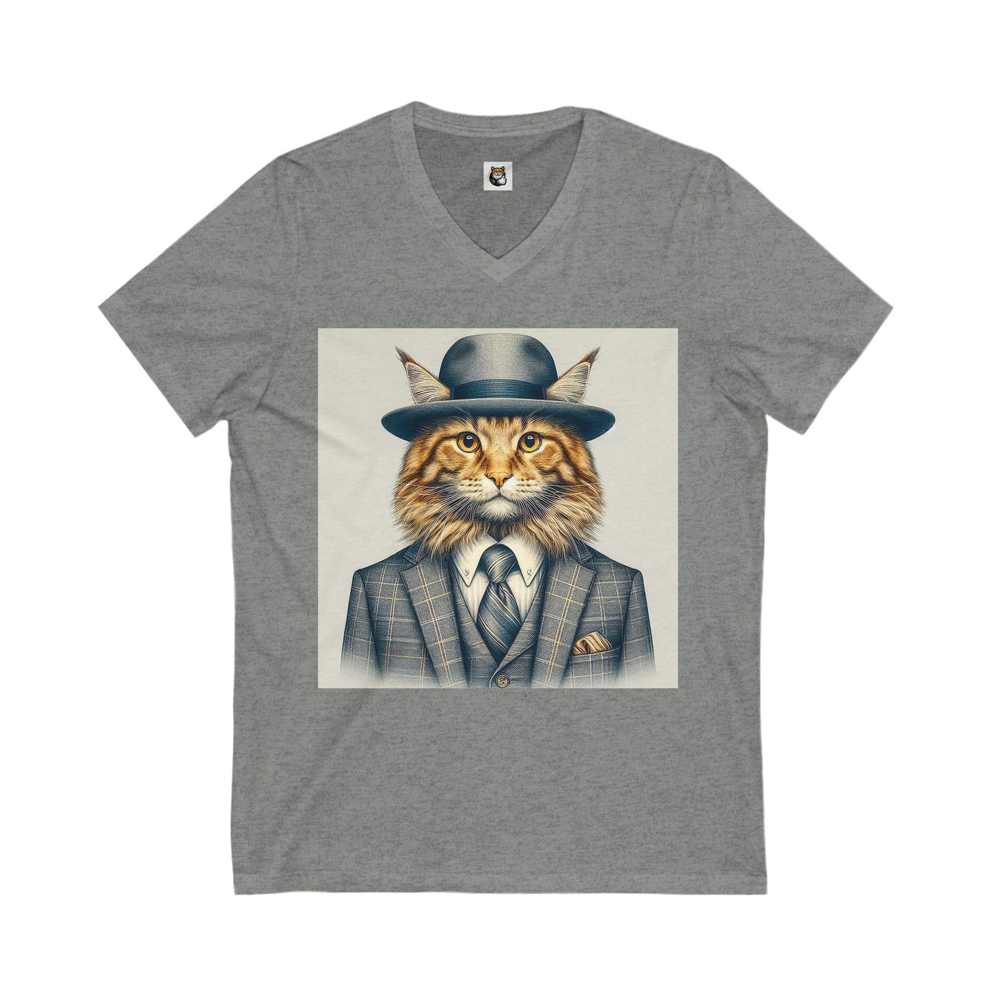 Maine Coon Unisex Jersey Short Sleeve V-Neck Tee