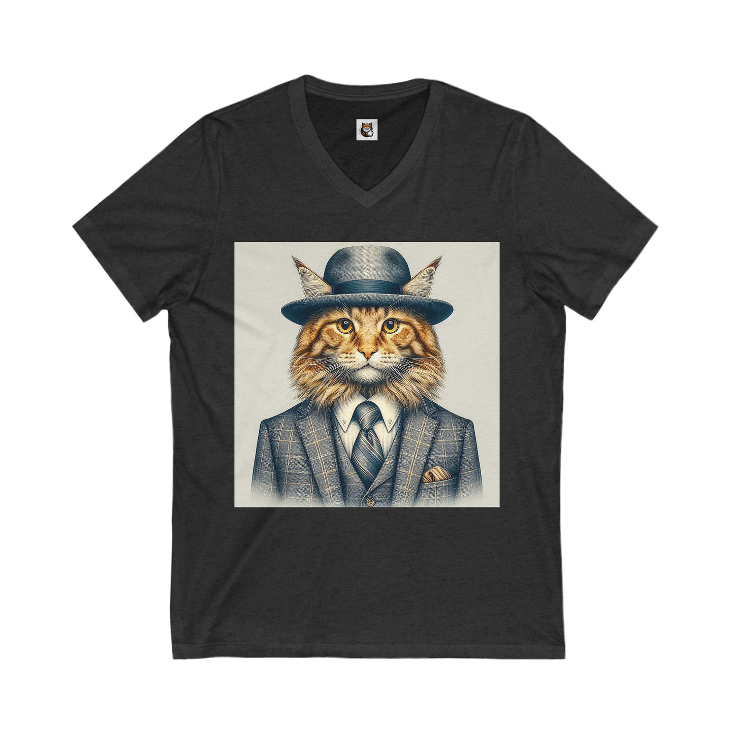 Maine Coon Unisex Jersey Short Sleeve V-Neck Tee