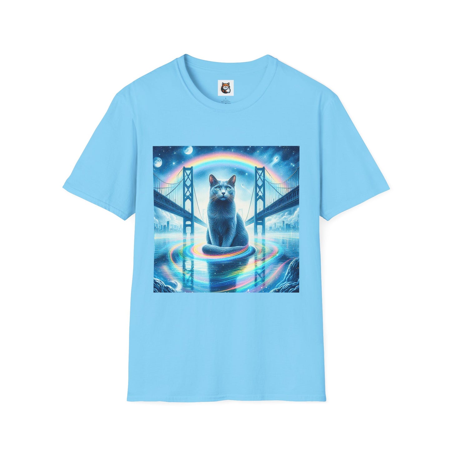 Russian Blue Cat Unisex Softstyle T-Shirt