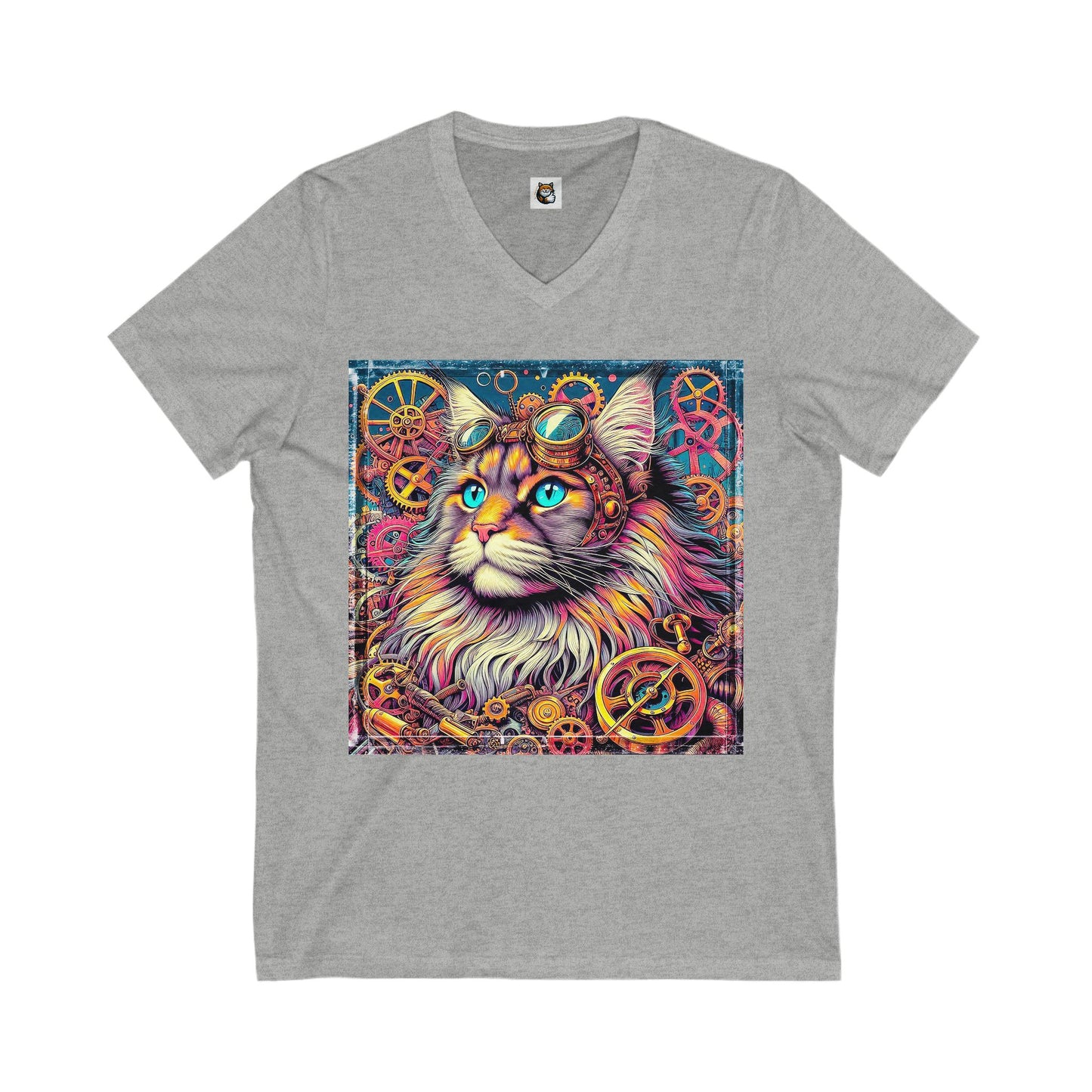 Maine Coon Unisex Jersey Short Sleeve V-Neck Tee