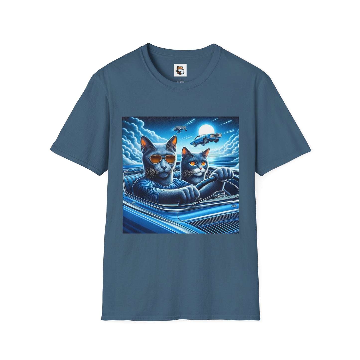 Russian Blue Cat pretty night T-Shirt