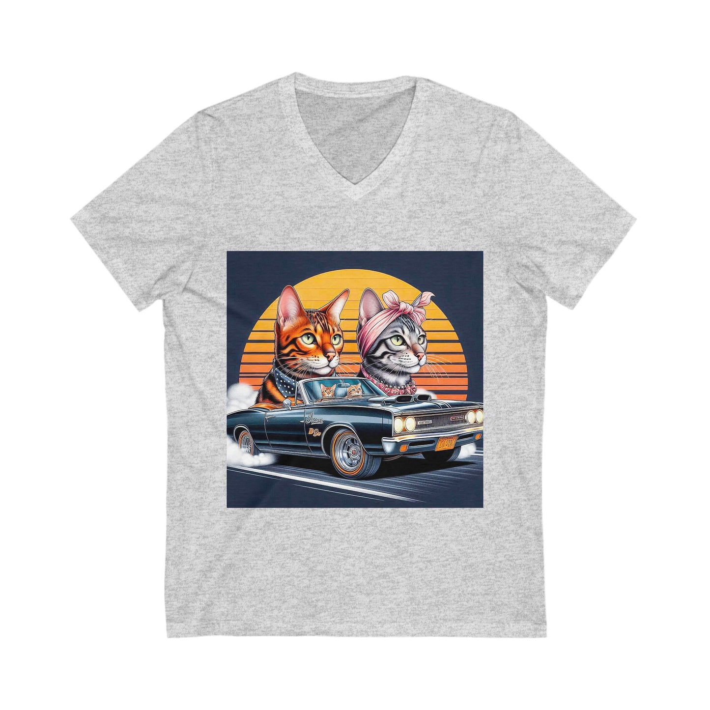 Wacky Bengal Unisex Jersey Short Sleeve V-Neck Tee