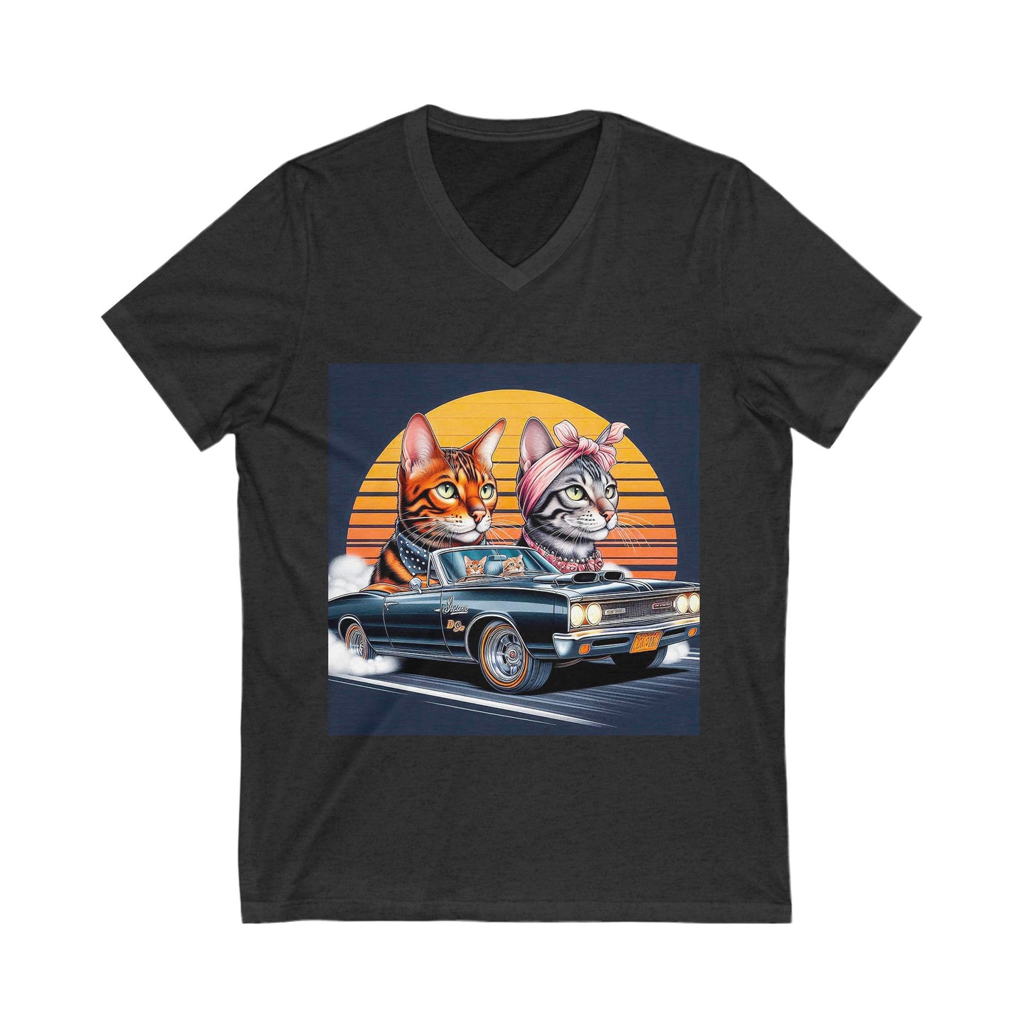 Wacky Bengal Unisex Jersey Short Sleeve V-Neck Tee