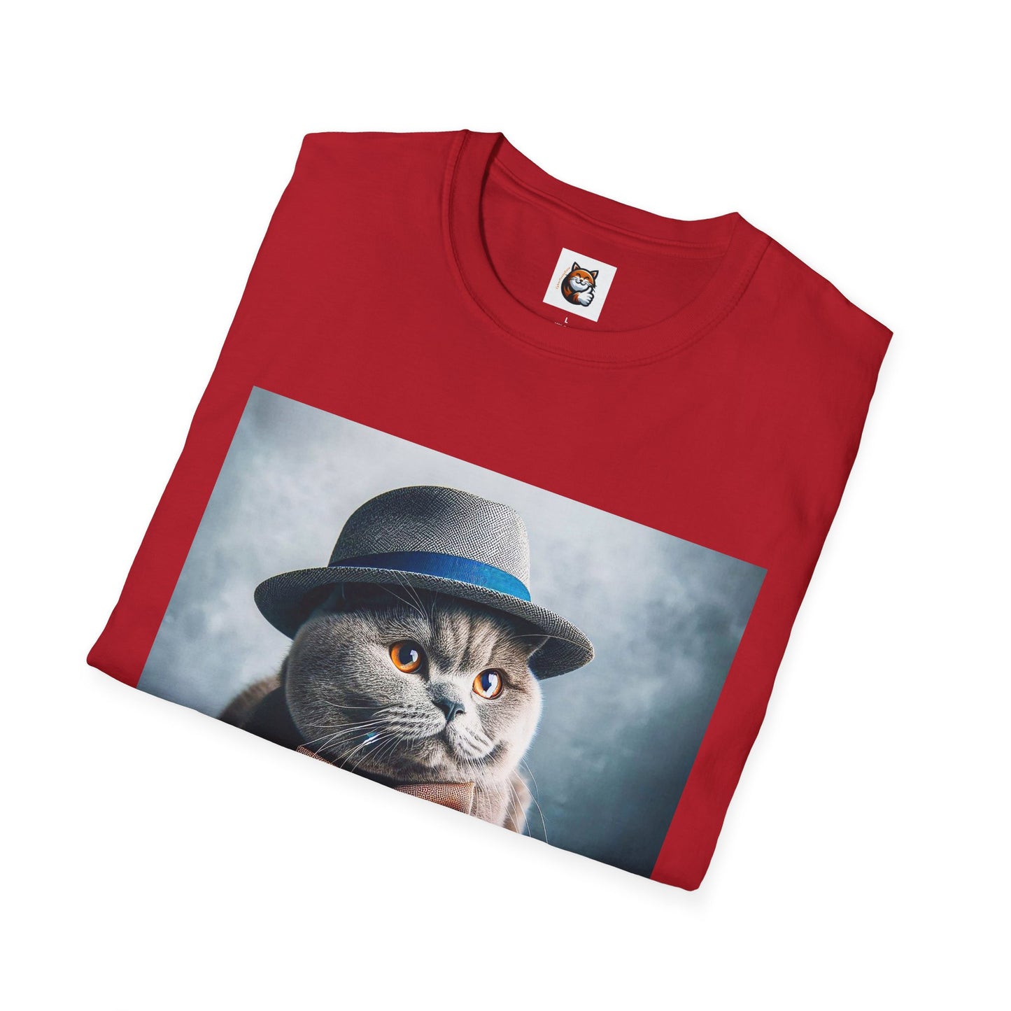 British Shorthair hat and bow Softstyle T-Shirt