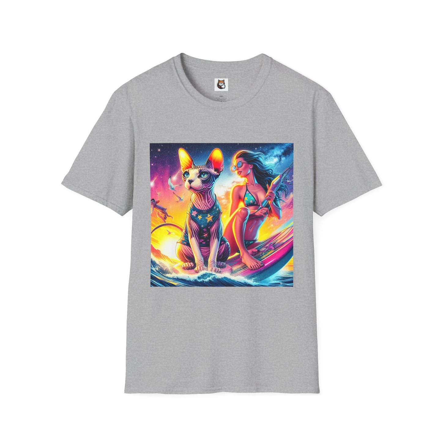 Sphynx Cat surfing queen shirt