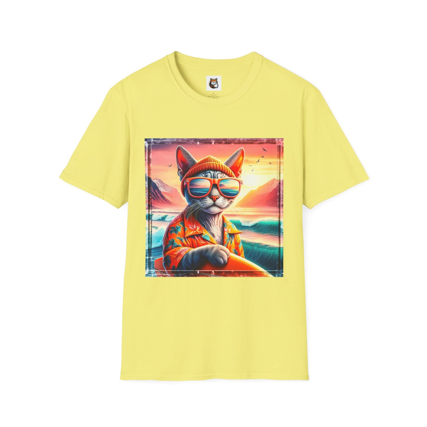 Devon Rex Cat Unisex Softstyle T-Shirt