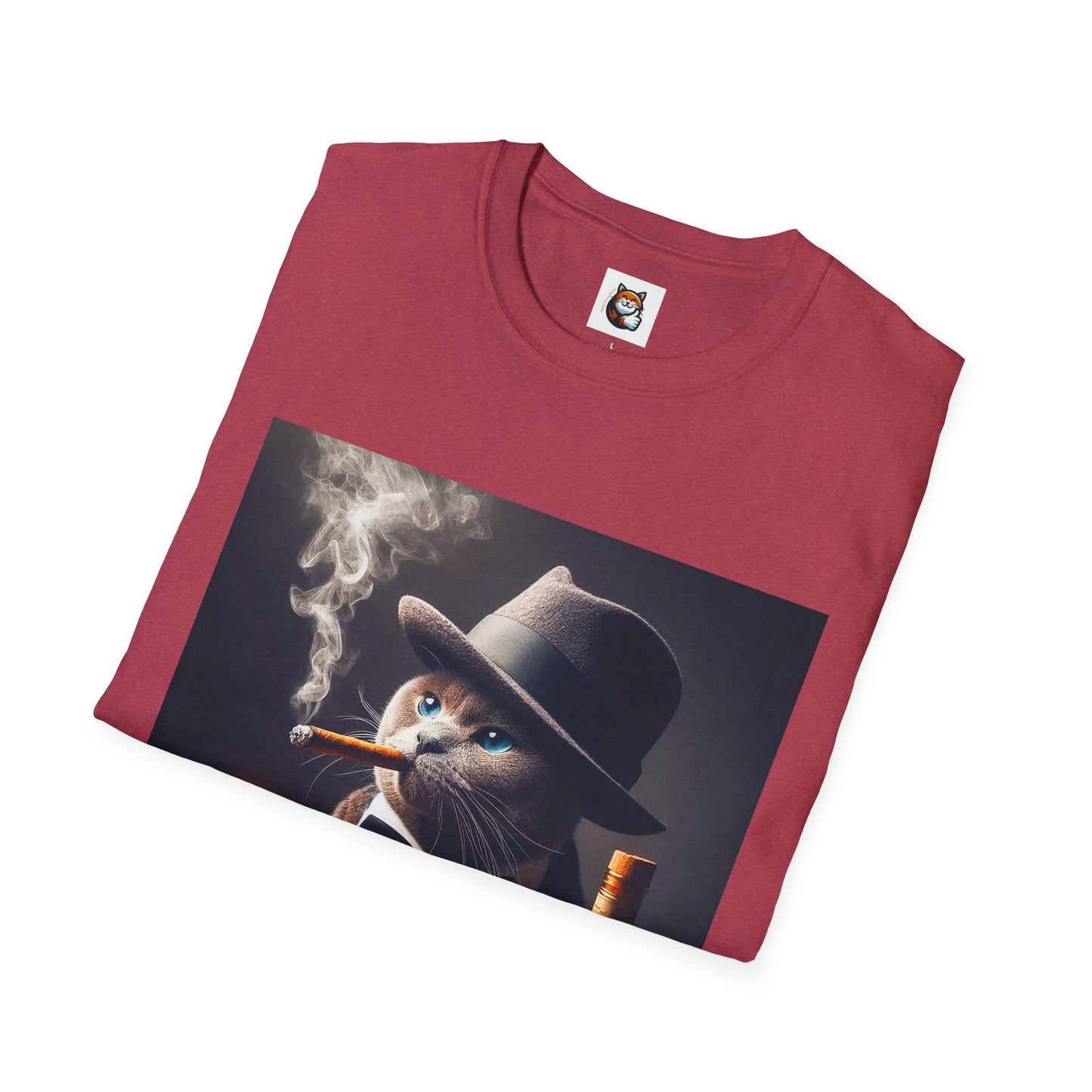 Russian Blue Cat Unisex Softstyle T-Shirt by Printify