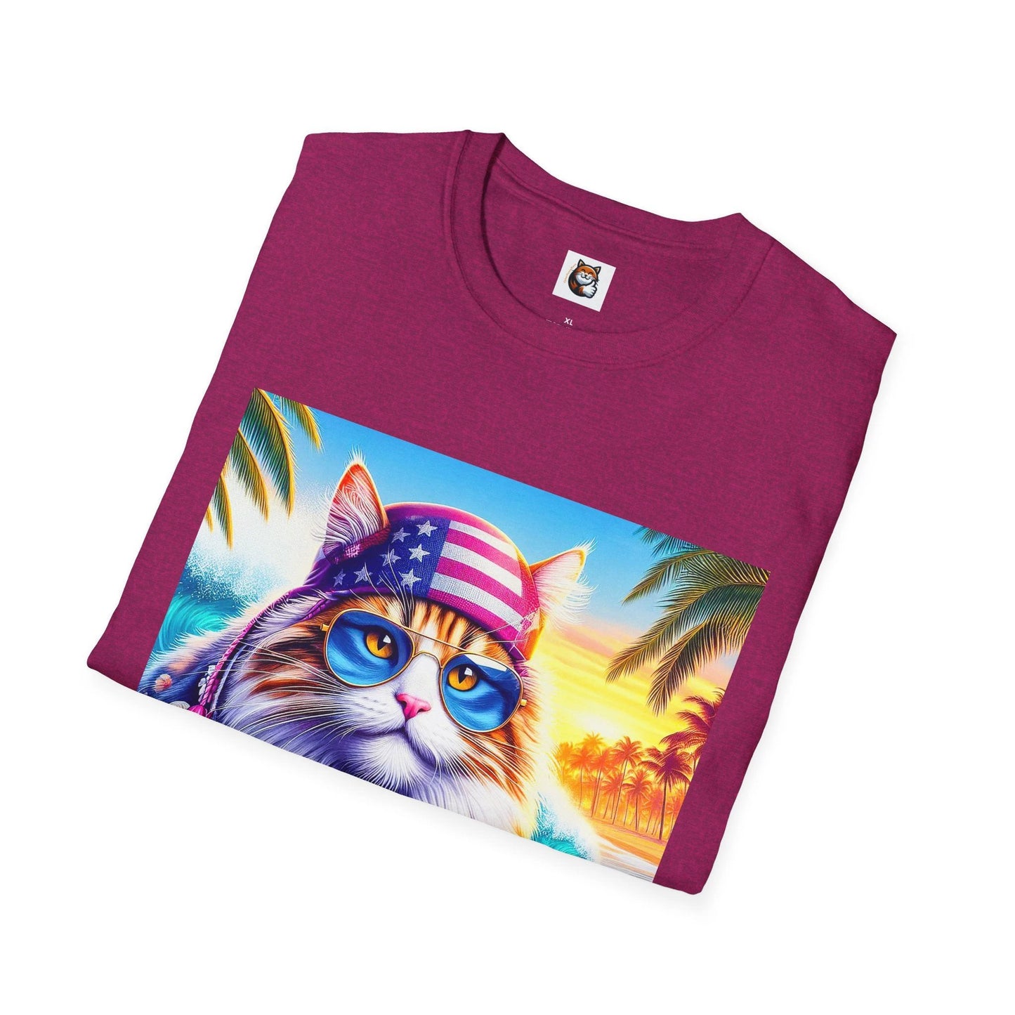 Siberian Cat American surfer by Printify