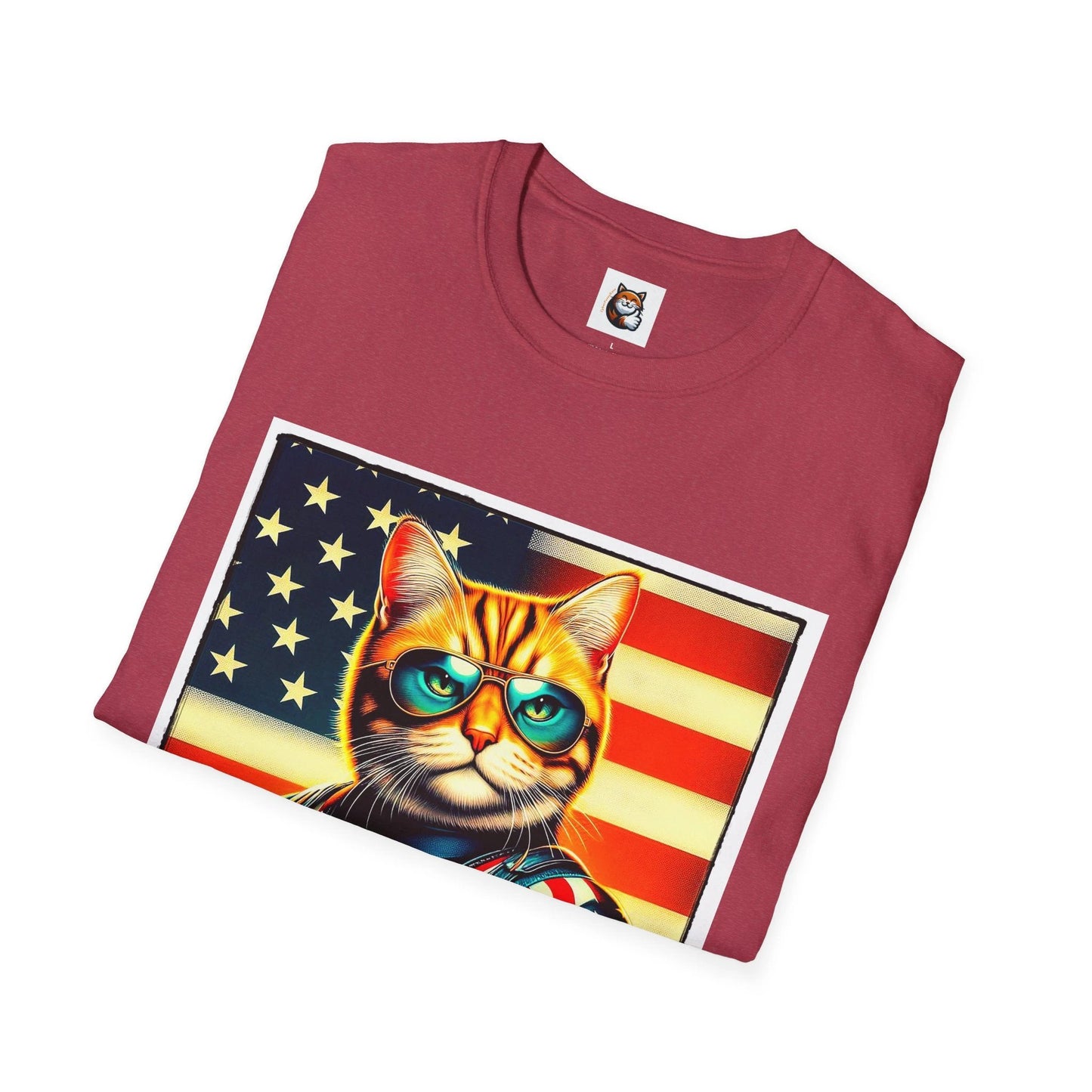 American Shorthair surfing Softstyle T-Shirt by Printify