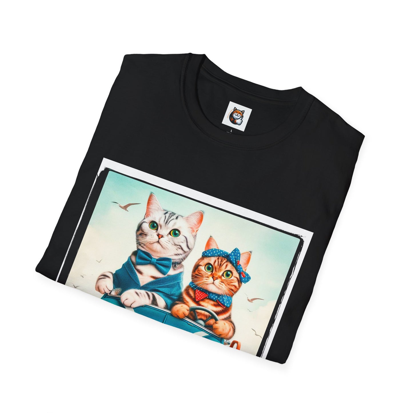 American Shorthair couple driving Softstyle T-Shirt