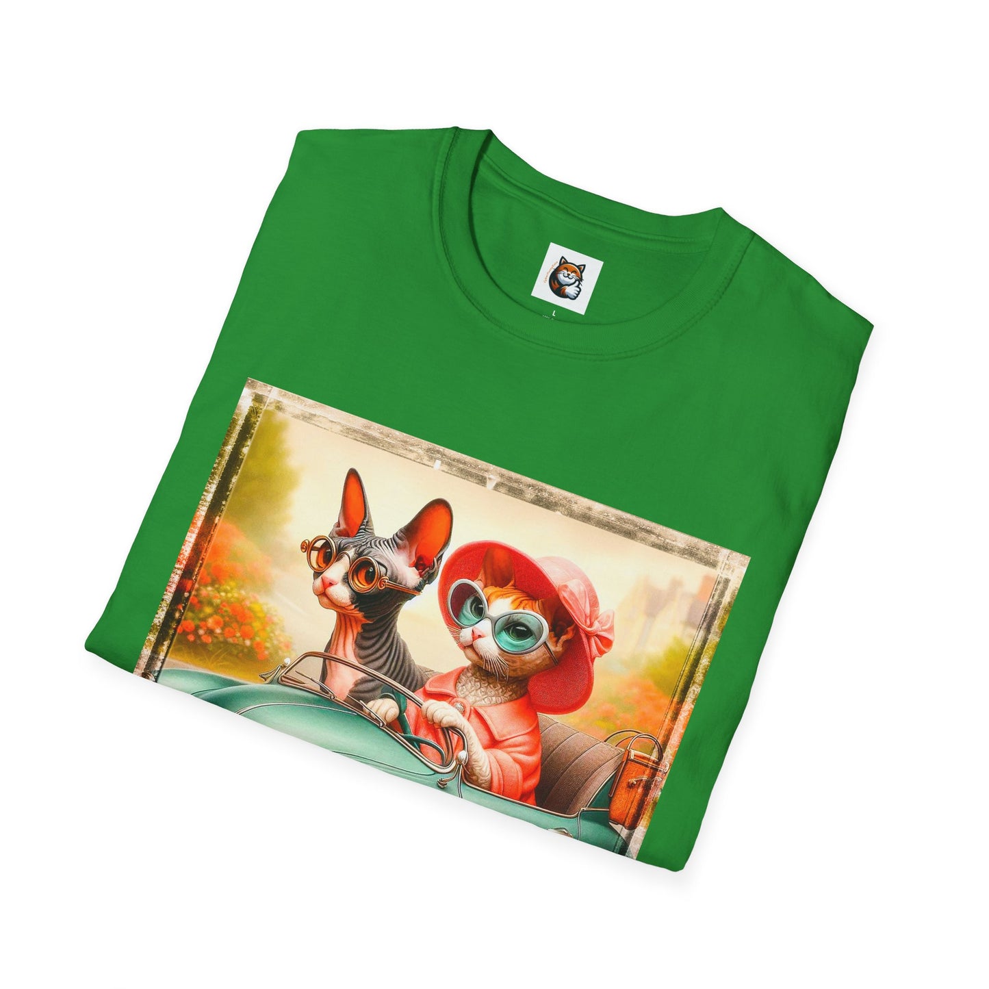 Wacky Cornish Rex Cat friends driving T-Shirt