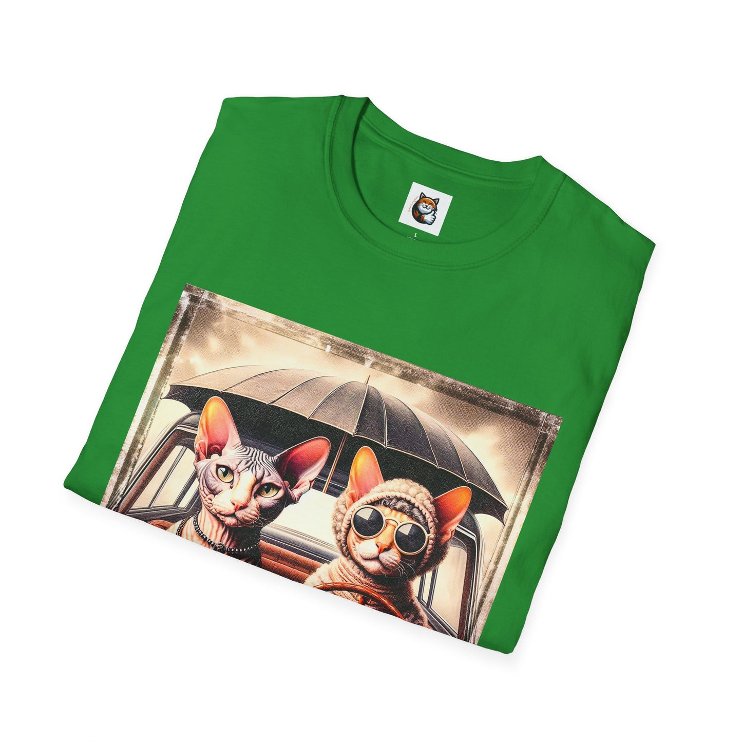 Wacky Cornish Rex Cat couple driving T-Shirt