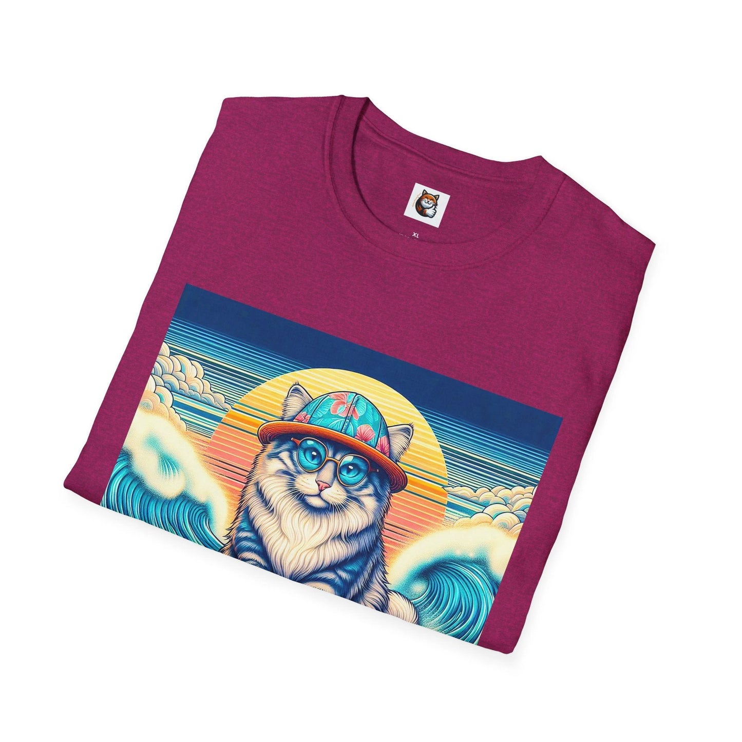 Siberian Cat crashing waves by Printify