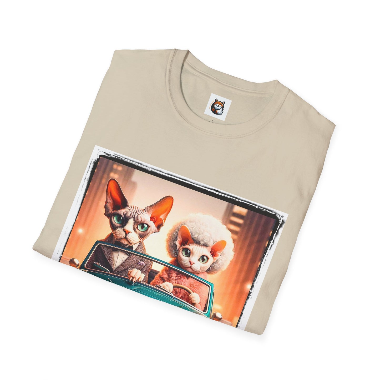 Wacky Devon Rex Cat Unisex Softstyle T-Shirt